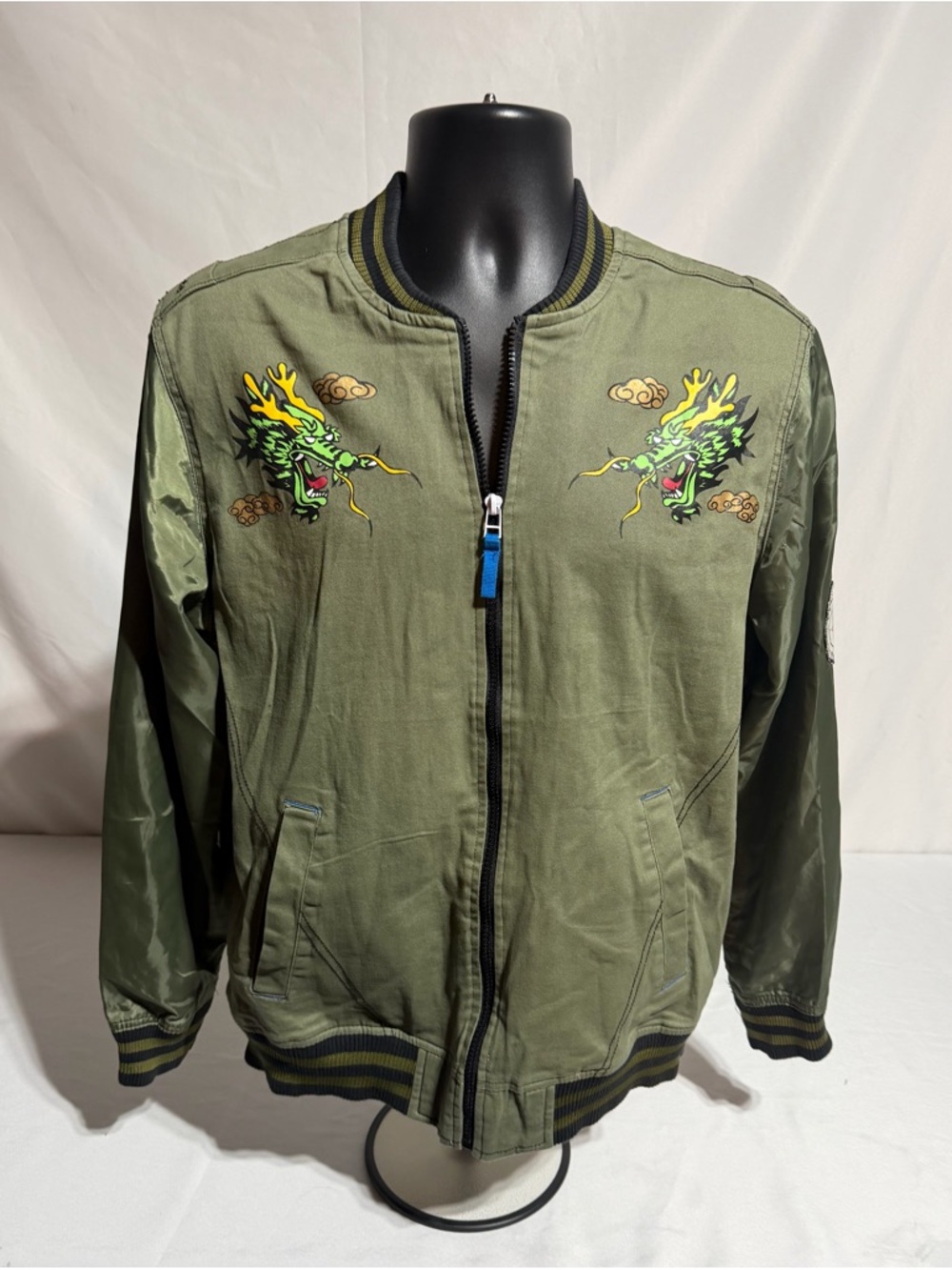 Raw Yarn Industries Sukajan Dragon Japan Bomber Jacket Heavy Graphic Medium